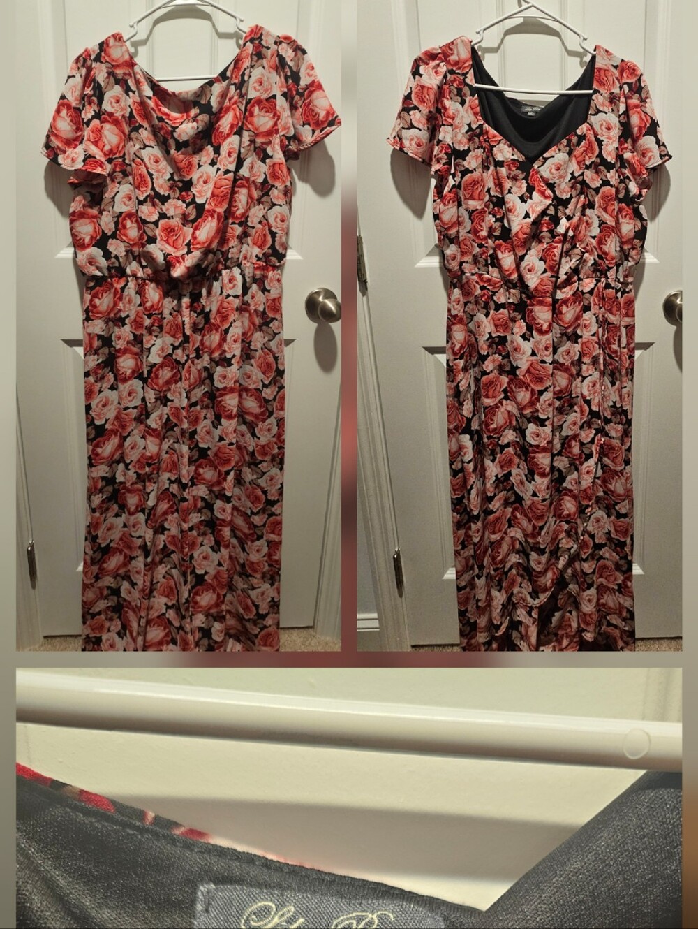 Lily Rose Floral Maxi Dress - Pink Rose Print